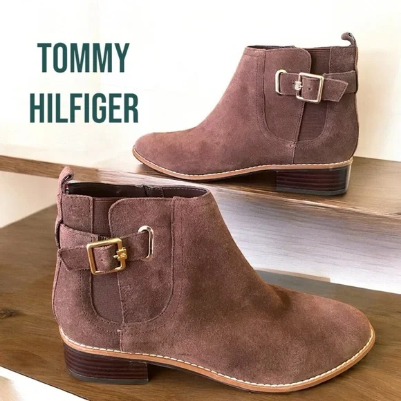 Tommy Hilfiger “terez” size 7.5 zip ankle bootie, beautiful chocolate brown NWOB - Picture 2 of 15